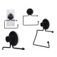 PORTE-ROULEAU TOILETTE MÉTAL NOIR MAT VENTOUSE