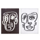 TABLEAU VISAGE BLANC NOIR  TOILE ASSORT 2