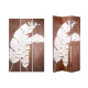 PARAVENT PLIABLE 3 PANNEAUX FEUILLE BLANCHE