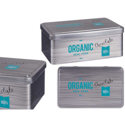POT FERBLANC RECTANGULAIRE ORGANIC CHOCOLAT