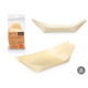 SET 24 WOODEN OVAL TRAYS SMALL