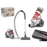 ASPIRATEUR TURBO A ROUES GRIS ROUGE 900 W 