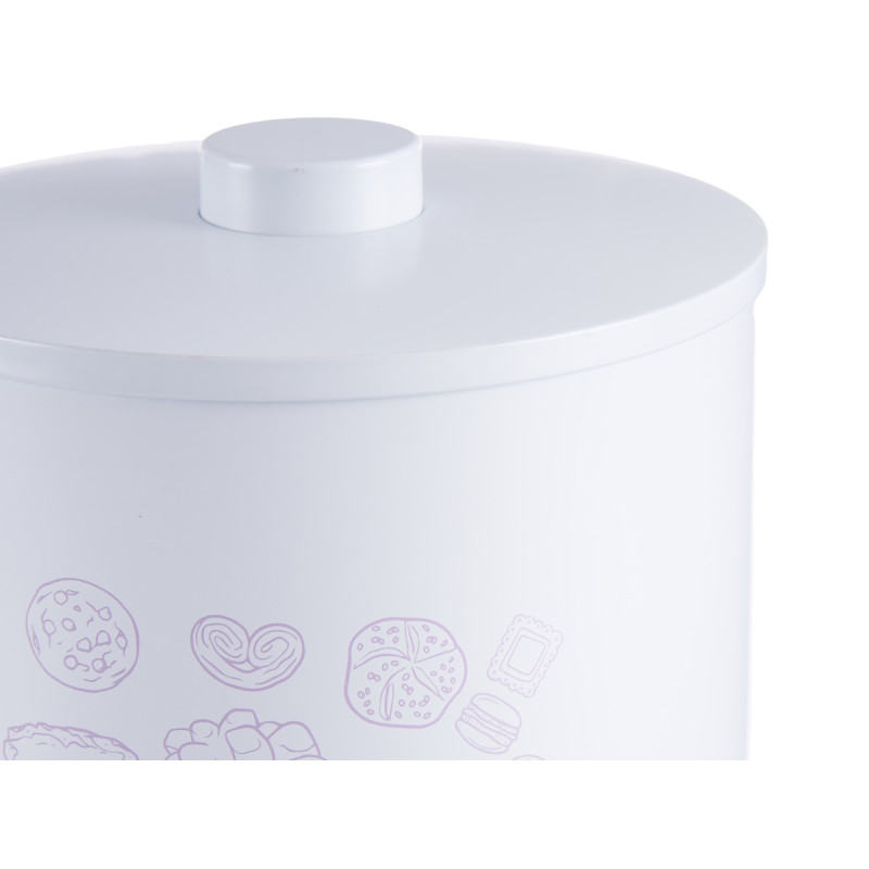 BOTE HOJALATA REDONDO BLANCO COOKIES