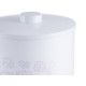 WHITE ROUND TIN COOKIES CAN 