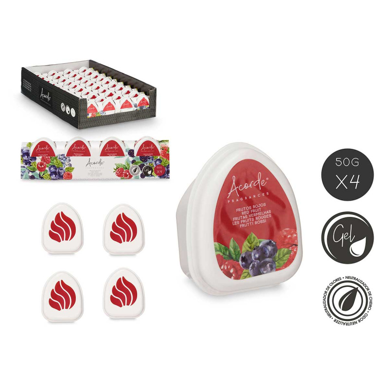 SET 4 MINI DÉSODORISANTS FRUITS ROUGES