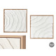 TABLEAU TOILE CADRE NATUREL RAYURES ASSORT 2 35X35