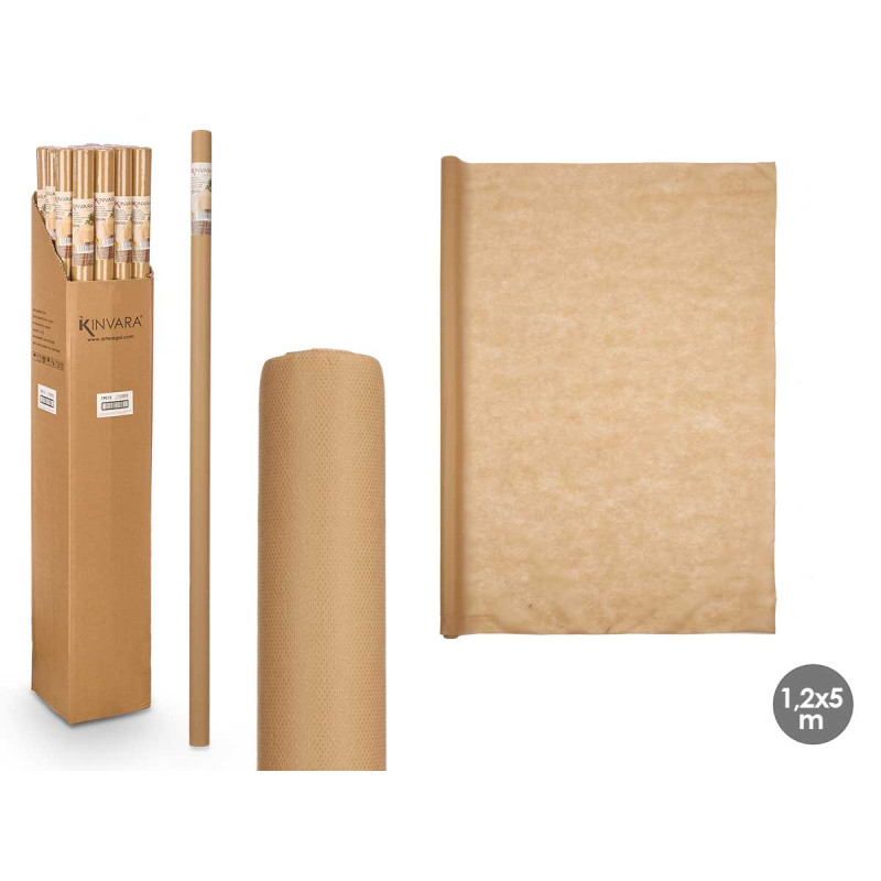 TOALHA DE MESA DESCARTÁVEL 1,2X5M BEGE