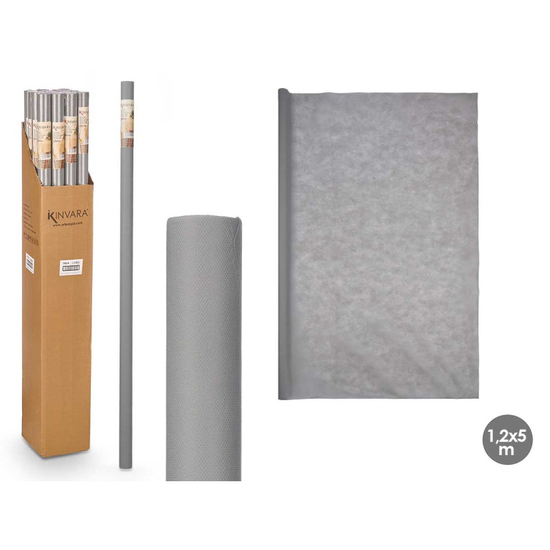 TOALHA DE MESA DESCARTÁVEL 1,2X5M CINZENTO