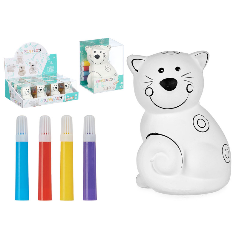 CAT BANK MONEY CERAMICS W 4 WATERPENCIL