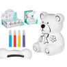 MEALHEIRO URSO CÉRAMIQUE COM 4 CANETAS DE FILT