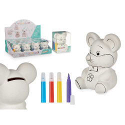 SALVADANAIO TOPOLINO CERAMICA CON 4 MARCATORI