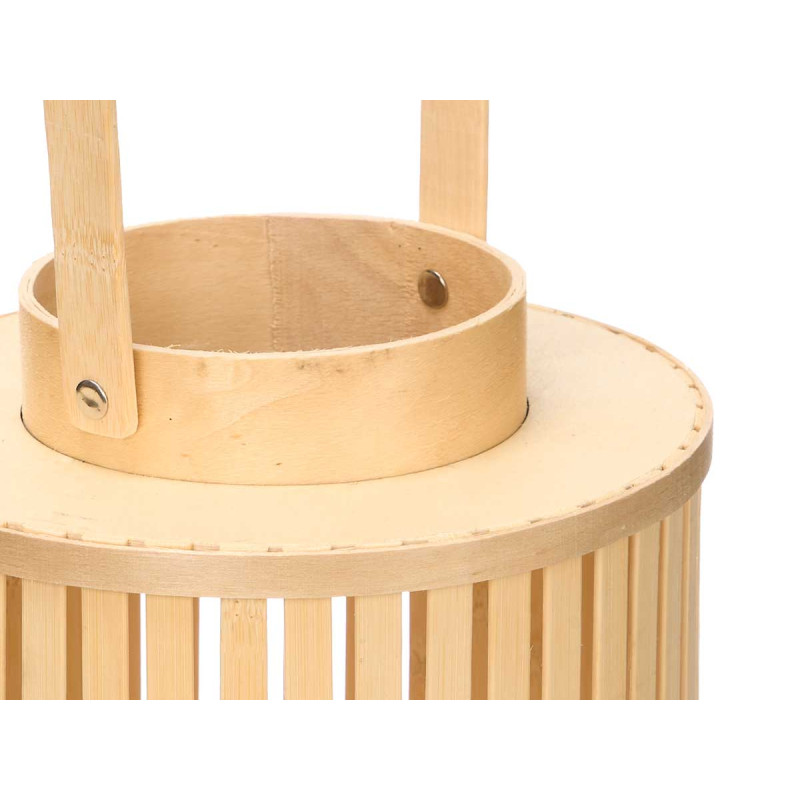NATURAL BAMBOU CANDLE LANTERN LARGE