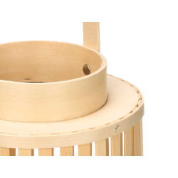 NATURAL BAMBOU CANDLE LANTERN M EDIUM