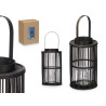 BLACK BAMBOU CANDLE LANTERN LARGE
