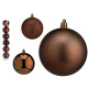 SET 6 PALLINE NATALE COL MARRONE 8CM ASSOT