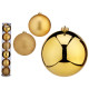 SET 6 PALLINE NATALE COL DORATO 15CM ASSOT 