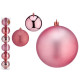 SET 6 PALLINE NATALE ROSA 12CM ASSORT
