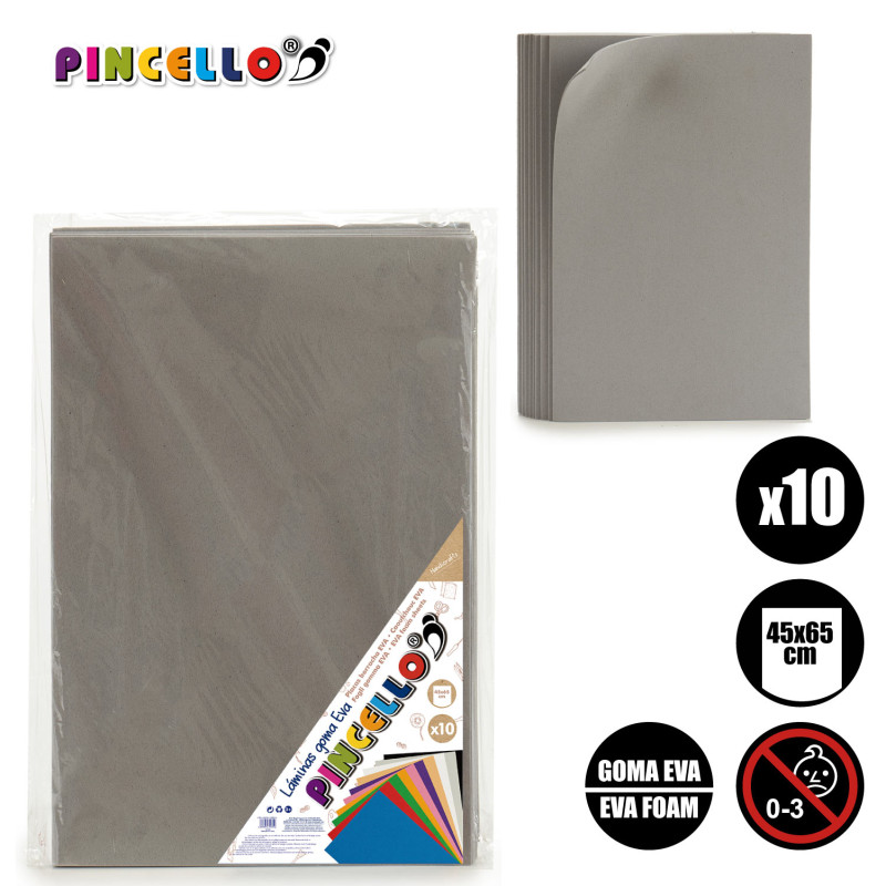 FEUILLE MOUSSE SET 10 FEUILLES FOAM GRIS