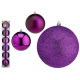 SET 6 PALLINE NATALE 12CM VIOLA ASST 