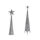 TORRE STELLA ARGENTATA DECORATIVA NATALE 1.8M