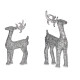 RENNE ARGENTE DECORATIF NOEL 60CM