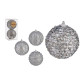 SET 2 PALLINE NATALE 10CM ARGENTO TRAMA ASS 4
