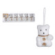 SET 6 ORSI BIANCHI BOTTONI BEIGE NATALE