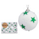 SET 6 PALLINE NATALE STELLE VERDE 6CM