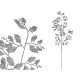 MAZZO FOGLIE PORPURINA 80CM ARGENTO
