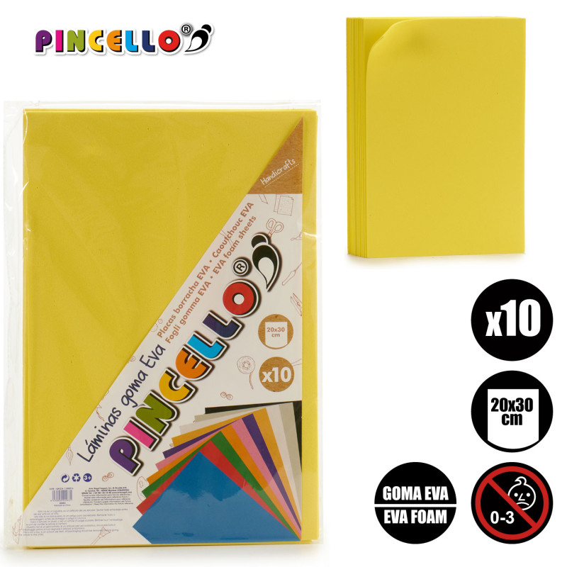 CUSCINO GIOCO 10 FOGLI FOAM A-4 GIALLO