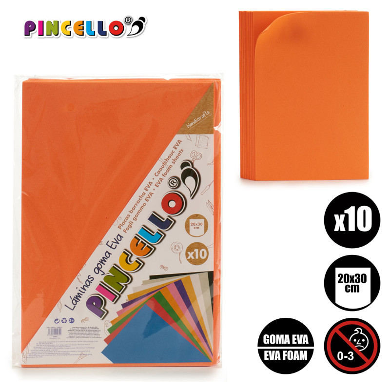 CUSCINO GIOCO 10 FOGLI FOAM A-4 ARANCION
