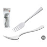 CONJ 12 GARFOS EM PLASTICO PRATEADO
