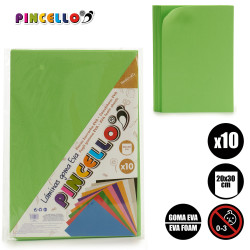 SET 10 EVA FOAM SHEET GREEN 20X30CM