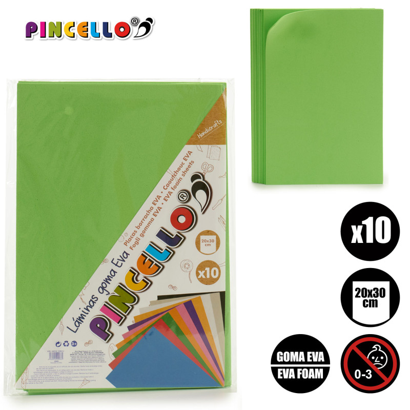 CUSCINO GIOCO 10 FOGLI FOAM A-4 VERDE