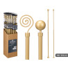 BARRA CORTINA SURT 2 120-210CM DORADO
