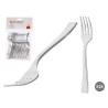 CONJ 24 COLHERES CAFE EM PLASTICO PRATEADO
