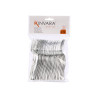 CONJ 24 COLHERES CAFE EM PLASTICO PRATEADO