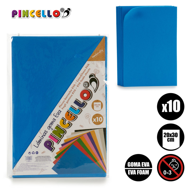 CUSCINO GIOCO 10 FOGLI FOAM A-4 AZZURRO