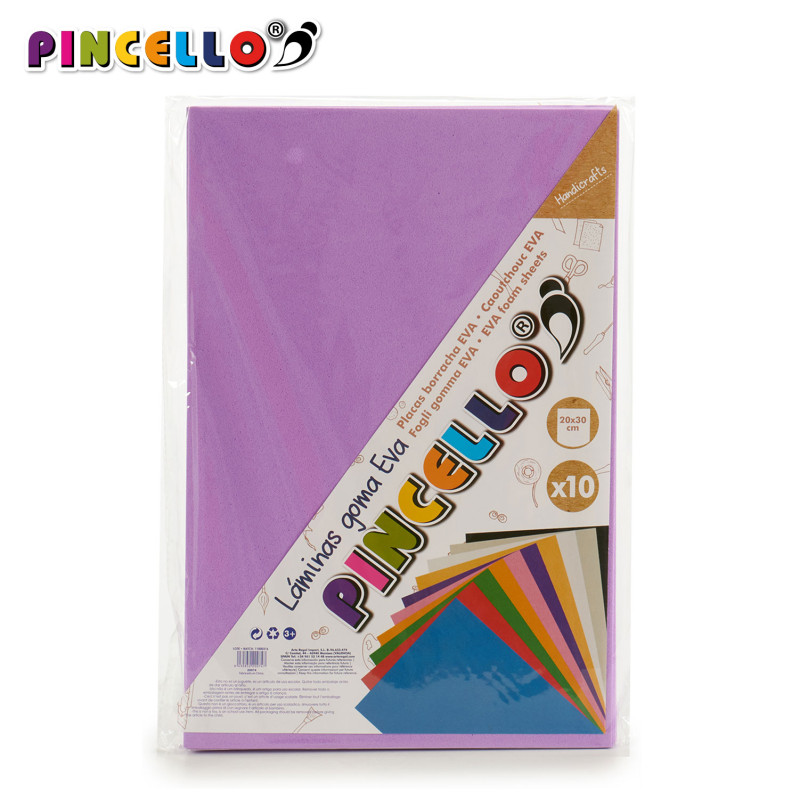 SET 10 EVA FOAM SHEET LILAC 20X30CM