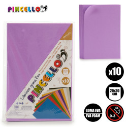 SET 10 EVA FOAM SHEET LILAC 20X30CM