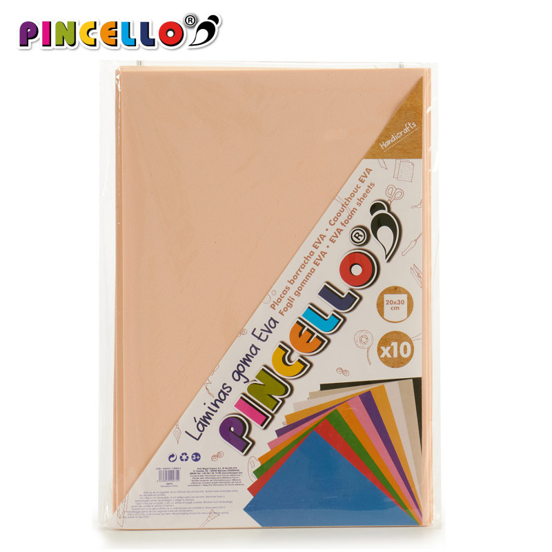 SET 10 EVA FOAM SHEET SKIN COL 20X30CM