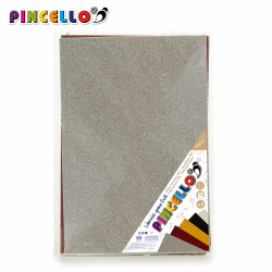 SET 5 SHEET EVA FOAM GLITTER DARK 45X65