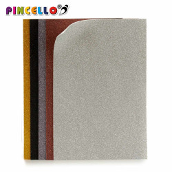 SET 5 SHEET EVA FOAM GLITTER DARK 45X65