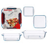 SET 2 BANDEJAS CUADRADAS BORCAM 1040ML + 1950ML