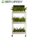 WOODEN TROLLEY 3 SHELFS SLATE WHITE