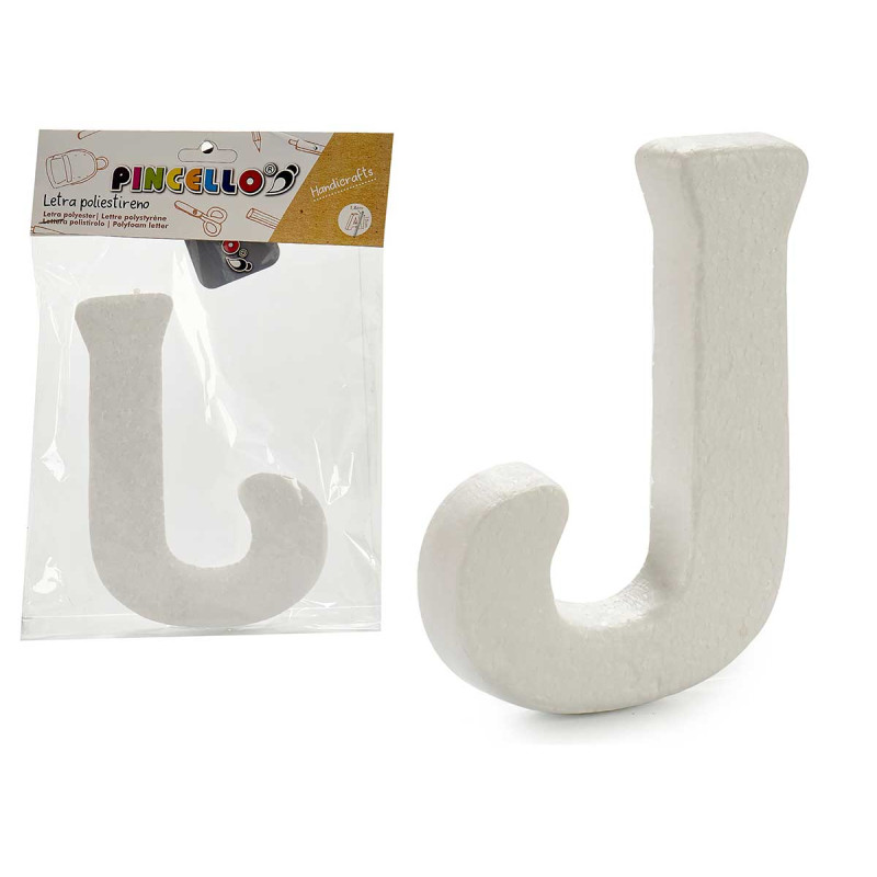 LETTRE J POLYSTYRENE 13,5X15CM