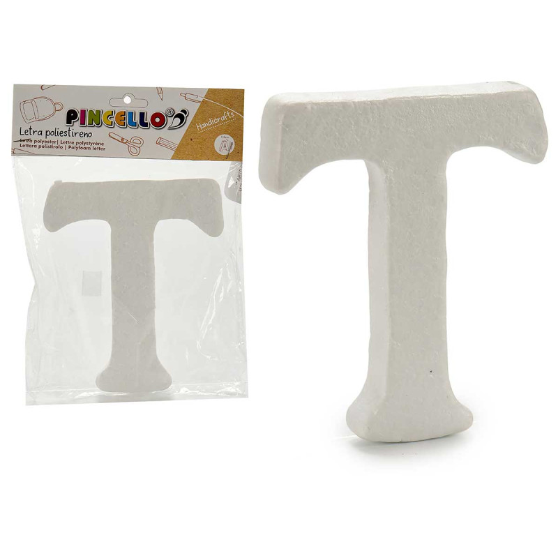 LETTRE T POLYSTYRENE 13,5X15CM