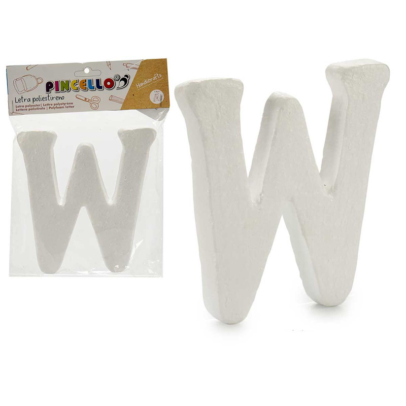 LETTRE W POLYSTYRENE 13,5X15CM