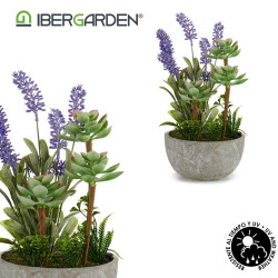 PLANTE ARTIFI LAVANDE POT DE FLEURS CIME