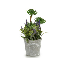 PLANTA ARTIFI FLORES VASO CIMENTO PEQ